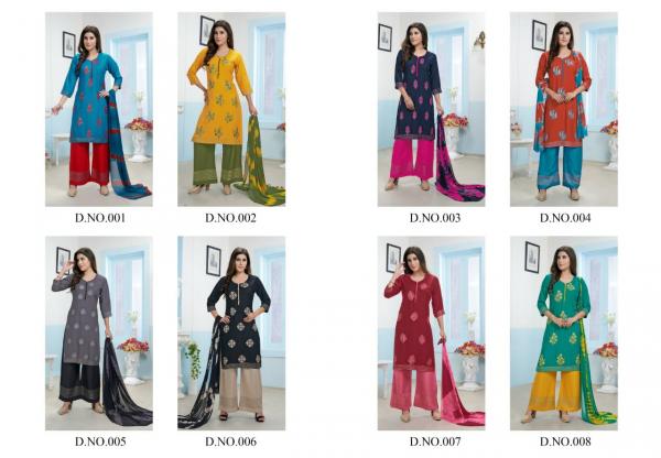 Manjeera Princess Rayon with Work Designer Readymade Suit